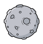 Gray crater moon space graphic