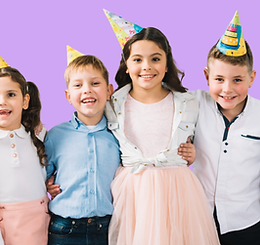 Children celebrating a birthday party with friends at Galaxy Zone Watertown CT